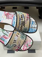 	 Dior Souvenir Dway Slide Natural Raffia Blue - 5