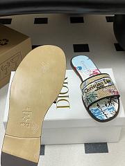 	 Dior Souvenir Dway Slide Natural Raffia Blue - 2