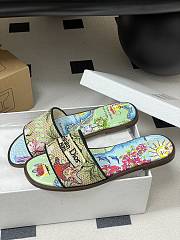 	 Dior Souvenir Dway Slide Natural Raffia Green - 5