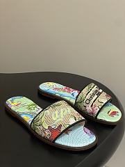 	 Dior Souvenir Dway Slide Natural Raffia Green - 4