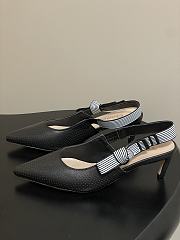 Dior Toujours Slingback Pump Black Perforated Supple Lambskin 5cm - 4