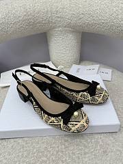 Dior Ballet Slingback Pump Natural and Black Cannage Raffia - 5
