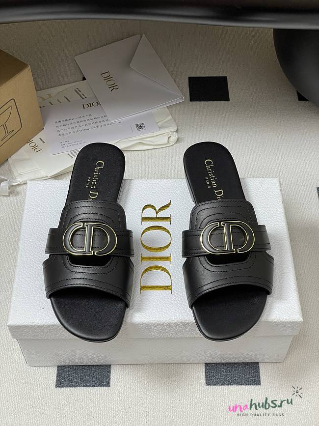 Dior 30 Montaigne Black Slide - 1