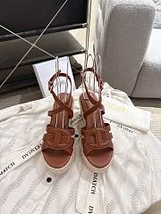 Dior D-Club Wedge Sandal Camel Calfskin - 1