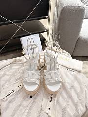	 Dior D-Club Wedge Sandal White Calfskin - 1
