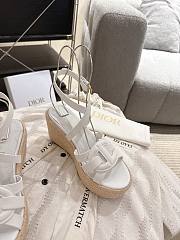 	 Dior D-Club Wedge Sandal White Calfskin - 2