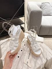 	 Dior D-Club Wedge Sandal White Calfskin - 3