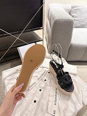 	 Dior D-Club Wedge Sandal Black Calfskin - 5