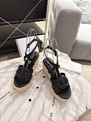 	 Dior D-Club Wedge Sandal Black Calfskin - 3