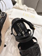 	 Dior D-Club Wedge Sandal Black Calfskin - 2