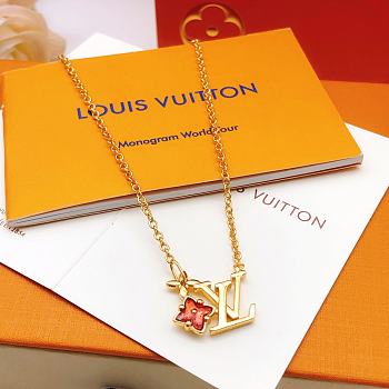 Louis Vuitton Crystal Loulougram Pendant Necklace 