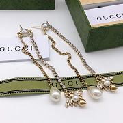 Gucci Bee & Crystal Earrings in Gold - 5