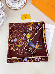 Louis Vuitton x TM Brown Scarf 140cm*140cm - 5