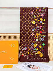 Louis Vuitton x TM Brown Scarf 140cm*140cm - 3