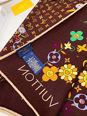 Louis Vuitton x TM Brown Scarf 140cm*140cm - 2