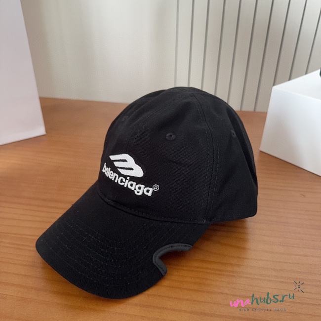 BALENCIAGA Logo-Embroidered Cotton-Twill Cap - 1