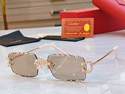 Cartier Rectangle Rimless Sunglasses Modern Eyewear  - 3