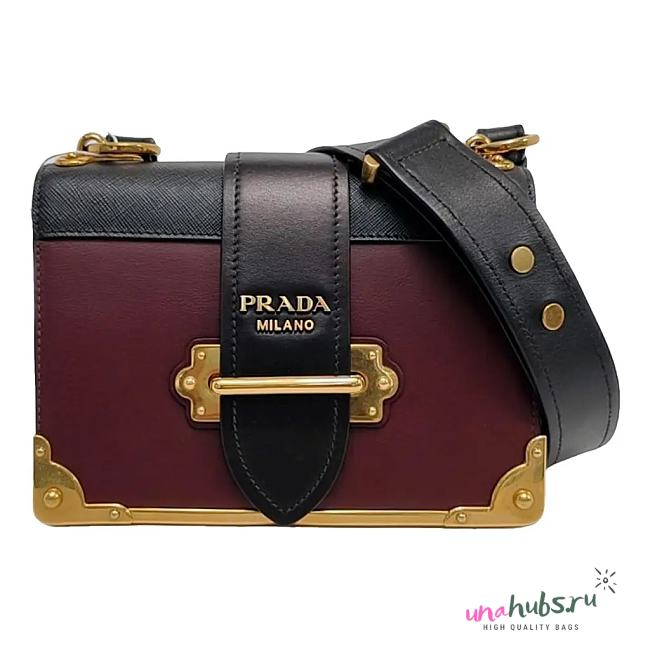 Prada Cahier leather crossbody bag - 20x15x7cm - 1