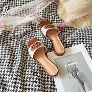 Valentino Garavani VLogo Neutral embellished textured-leather and canvas slides - 6