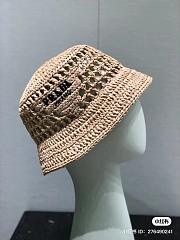 Prada Raffia Bucket Hat - 1