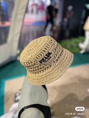 Prada Raffia Bucket Hat - 5