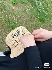 Prada Raffia Bucket Hat - 4