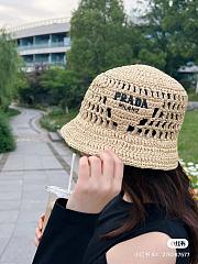 Prada Raffia Bucket Hat - 3