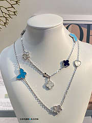 Van Cleef and Arpels Lucky Alhambra Turquoise Lapis Necklace - 1