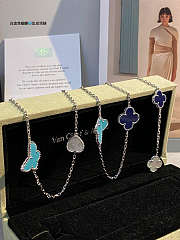 Van Cleef and Arpels Lucky Alhambra Turquoise Lapis Necklace - 4