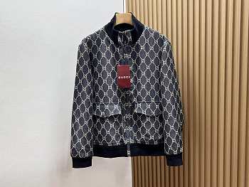 Gucci GG denim jacquard jacket in black 