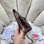 Chanel 24A Kelly Brown Bag - 19x13x7cm - 4