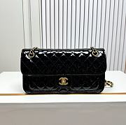Chanel Flap Bag Black Patent Gold Hardware - 26x13x6cm - 1