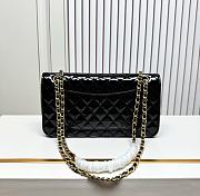 Chanel Flap Bag Black Patent Gold Hardware - 26x13x6cm - 3