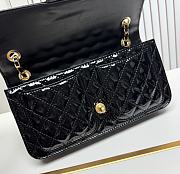 Chanel Flap Bag Black Patent Gold Hardware - 26x13x6cm - 2