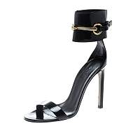 Gucci Ursula Patent Leather Horsebit Ankle Strap - 2