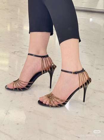 YSL BABYLONE sandals in smooth leather and metal 