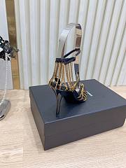 YSL BABYLONE sandals in smooth leather and metal  - 3