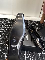 YSL Black Poppy logo-embellished leather loafers - 5