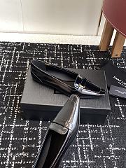 YSL Black Poppy logo-embellished leather loafers - 4