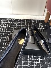 YSL Black Poppy logo-embellished leather loafers - 2