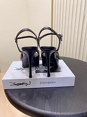 YSL DEBBIE platform sandals in black leather 10.5&13.55cm - 3