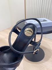 YSL DEBBIE platform sandals in black leather 10.5&13.55cm - 4