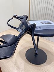 YSL DEBBIE platform sandals in black leather 10.5&13.55cm - 5