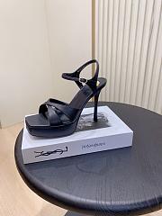 YSL DEBBIE platform sandals in black leather 10.5&13.55cm - 6