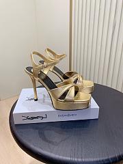 	 YSL DEBBIE platform sandals in gold 10.5&13.55cm - 1