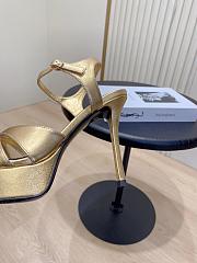 	 YSL DEBBIE platform sandals in gold 10.5&13.55cm - 5