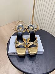 	 YSL DEBBIE platform sandals in gold 10.5&13.55cm - 4