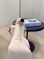 YSL DEBBIE platform sandals in pink satin crepe 10.5&13.55cm - 2