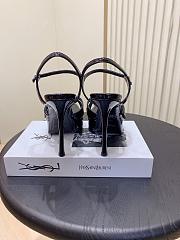 YSL DEBBIE platform sandals in black patent 10.5&13.55cm - 6