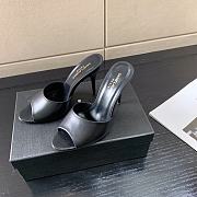 YSL 105mm LA 16 Black Mules  - 1